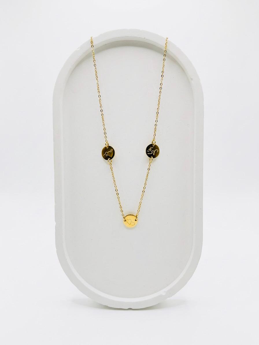 Stainless Steel Urdu Zodiac Pendant Necklace