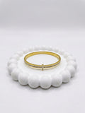 Stainless Steel Crystal Accent Bangle