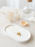 Golden Stainless Steel Bow Tie Heart Necklace