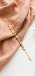 Stainless Steel Crystal Floral Mesh Bracelet