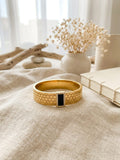 Stainless Steel Titanium Steel Honeycomb Pattern Bracelet