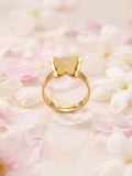 Adjustable Golden Stainless Steel Butterfly Ring