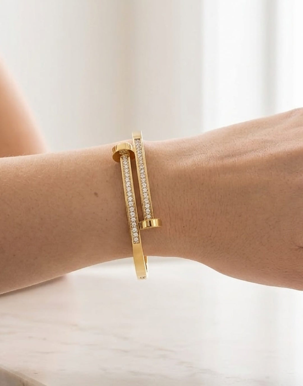 Celestia Double-Line Nail Bracelet