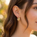 Premium Stainless Steel Crystal Hoop Earrings