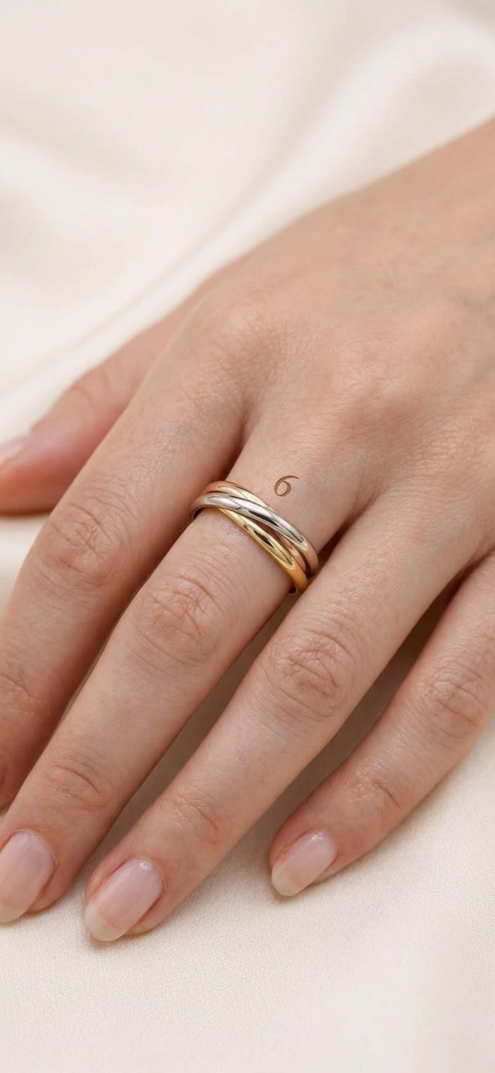 Triple Layer Stainless Steel Ring – Sizes 6 & 7