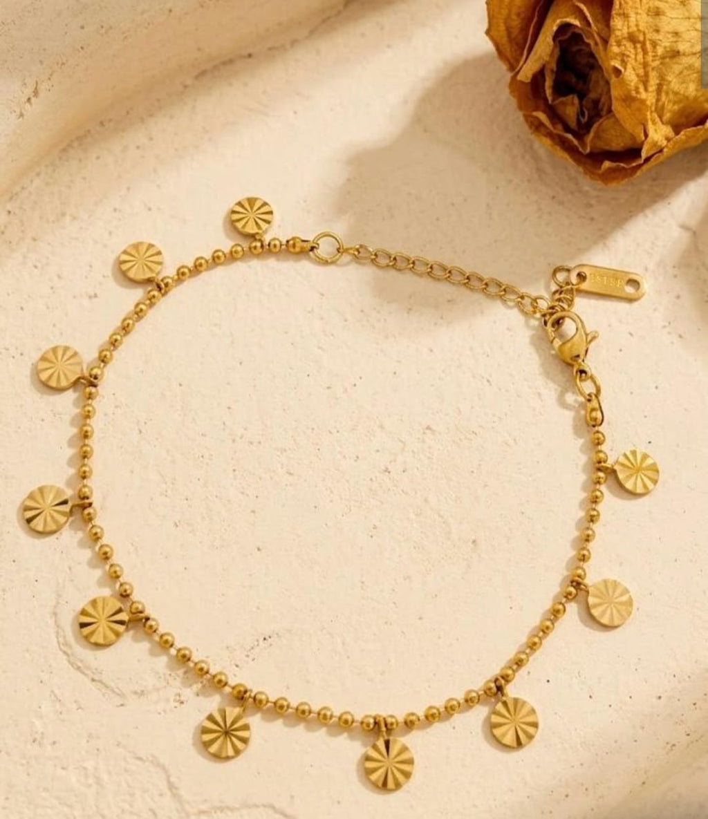 Golden Stainless Steel Dona Anklet