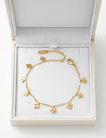 Golden Stainless Steel Flower Bracelet