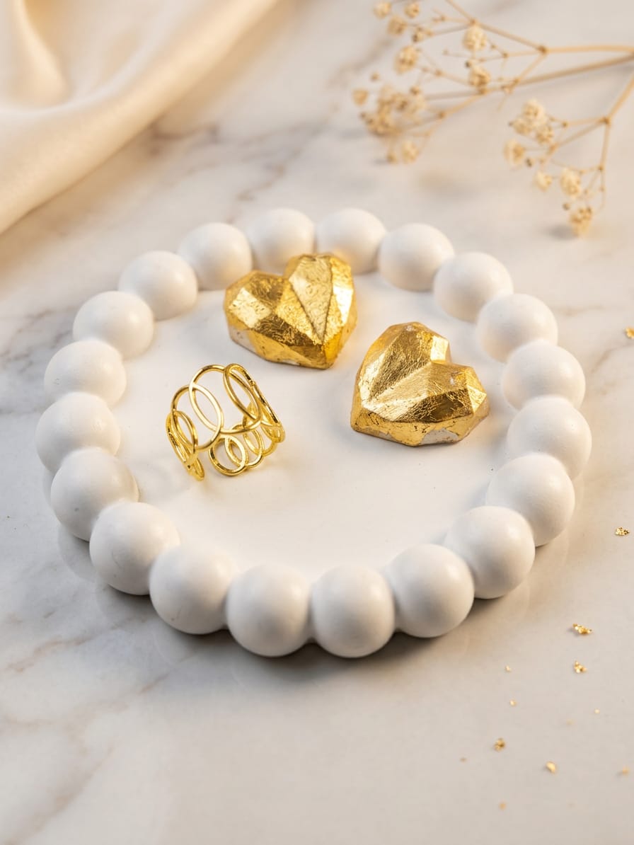 Golden Stainless Steel Loop Ring