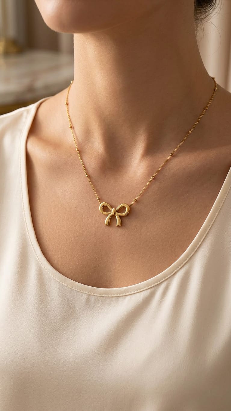 Bow Tie Pendant Necklace